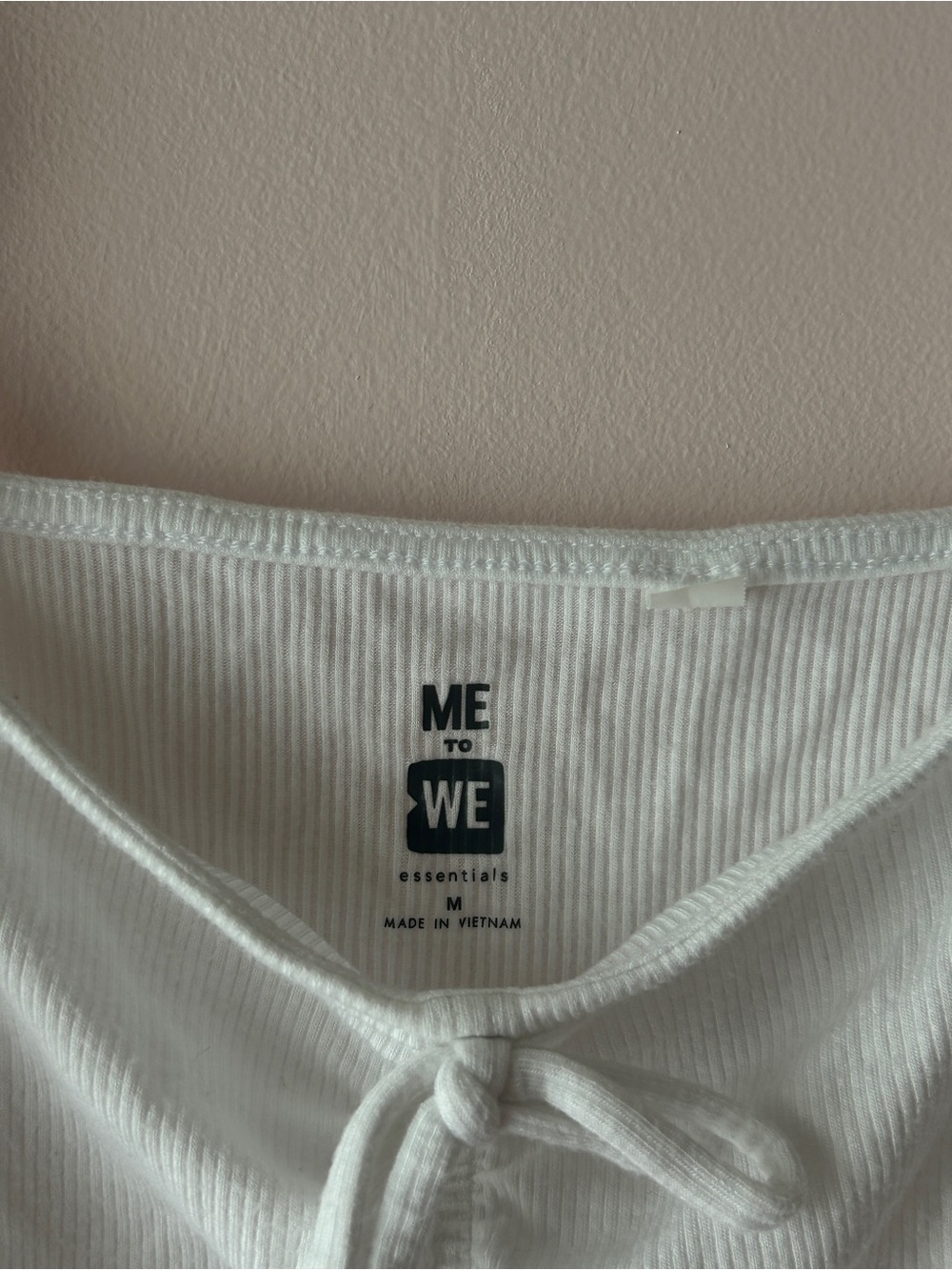 Pacsun White Ruffled Strap Ribbed Tank Top - Picture 4 of 4
